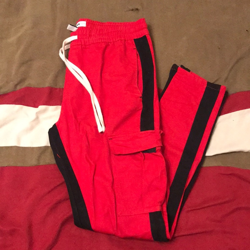 Black/red Track Pants